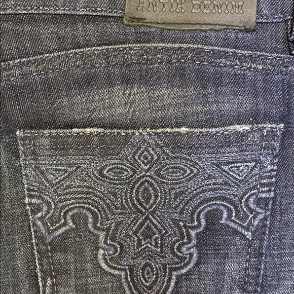 Antik Denim Blue Jean Pencil Skirt 30 Made in USA - Picture 3 of 5